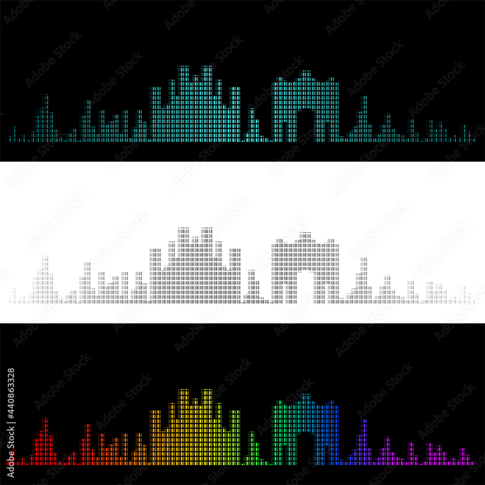 Fototapeta premium Sound Graph Style Milan Skyline