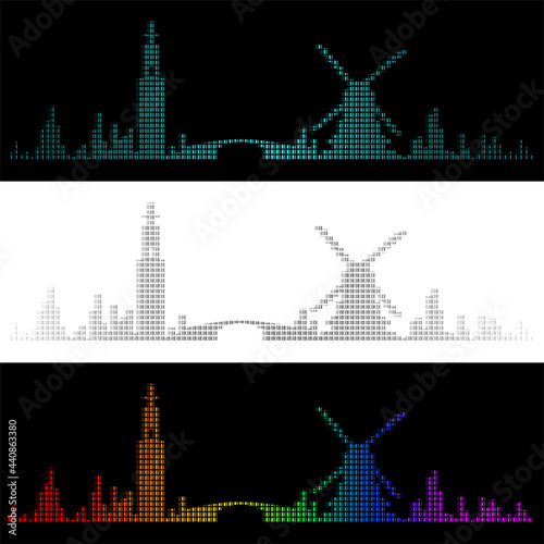 Sound Graph Style Amsterdam Skyline