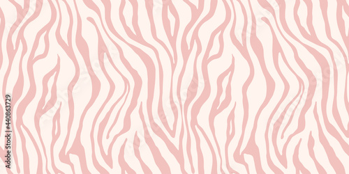 Canvas Print Tiger monochrome seamless pattern