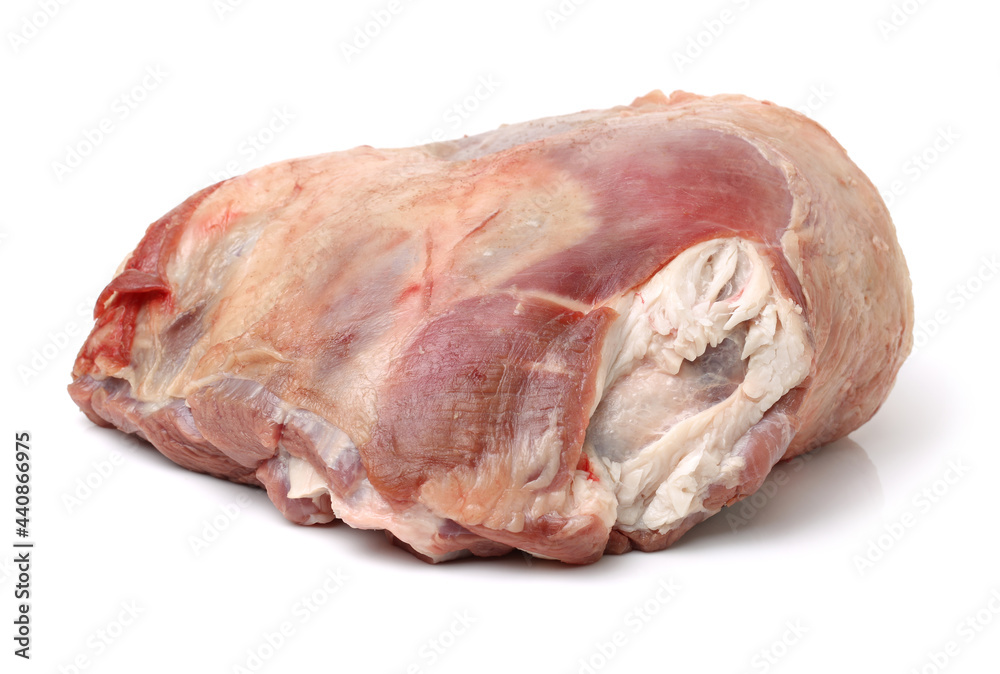 raw lamb meat on white background raw lamb meat on white background