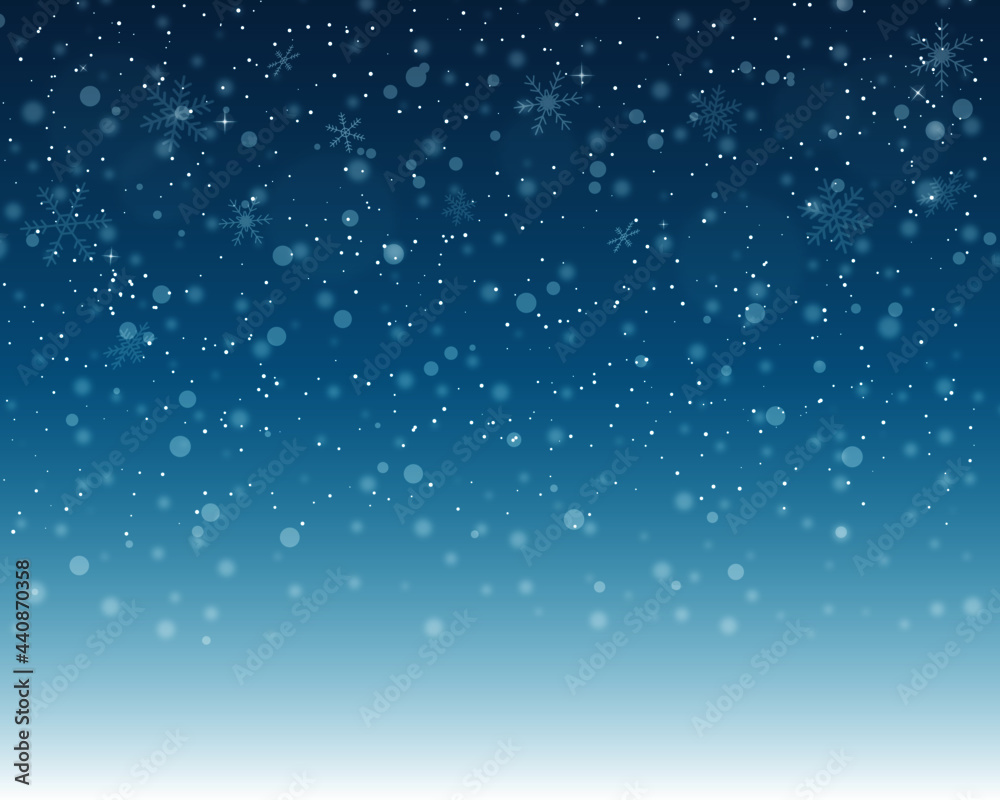 雪と雪の結晶背景 雪と雪の結晶背景