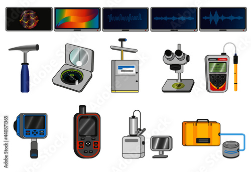 Herramientas de geología o ingeniería 