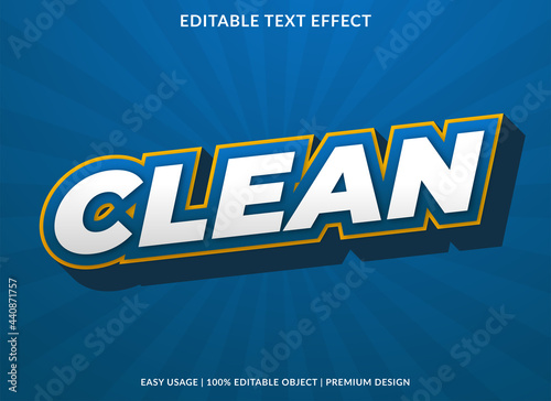 clean text effect template with abstract background use for business brand and logo