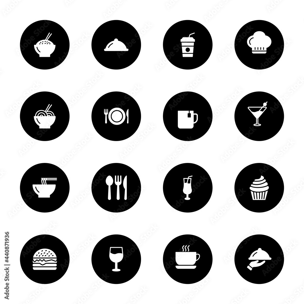 Food and drink icon set, restaurant icon Food and drink icon set, restaurant icon