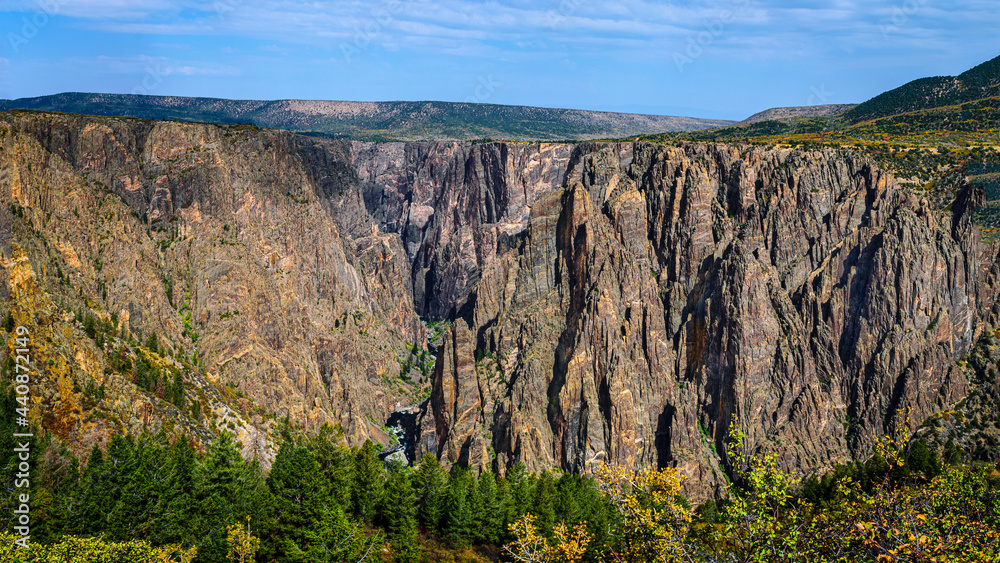 Panorama of Gunnison Point at the Black Canyon of the Gunnison