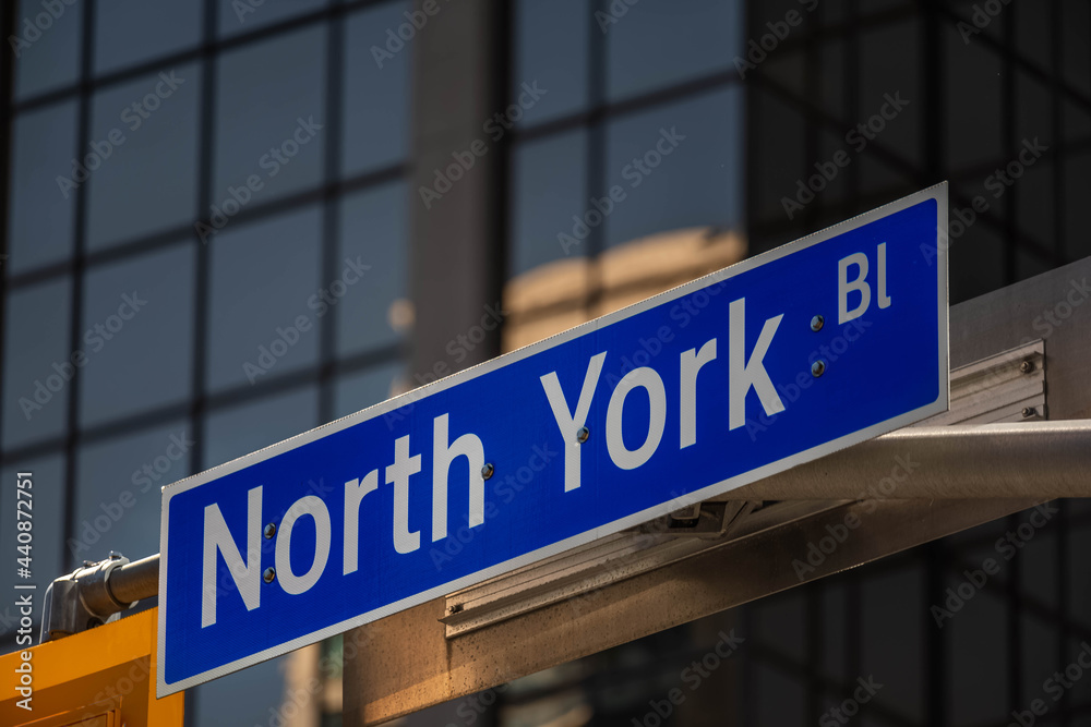 North York Boulevard sign