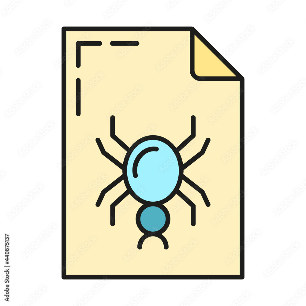 Virus attack online database computer technology icon, remote data storage, protect information outline flat vector illustration, isolated on white. Virus attack online database computer technology icon, remote data storage, protect information outline flat vector illustration, isolated on white.