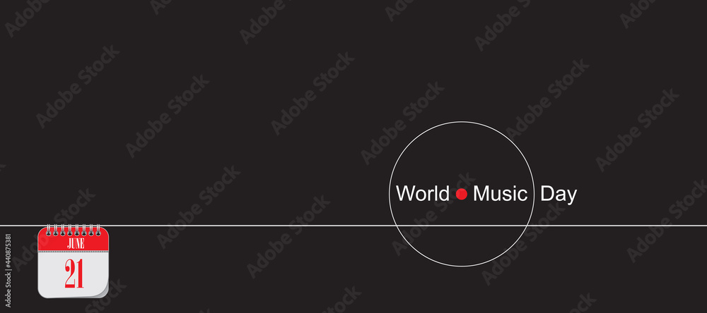 Fototapeta premium Card World Music Day
