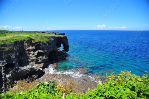 okinawa cliff by the sea