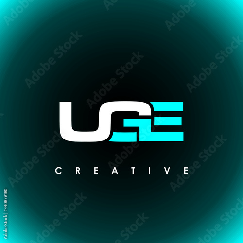 UGE Letter Initial Logo Design Template Vector Illustration photo