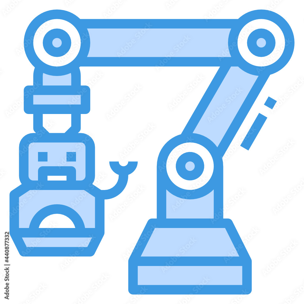 Rocotic Arm blue outline icon