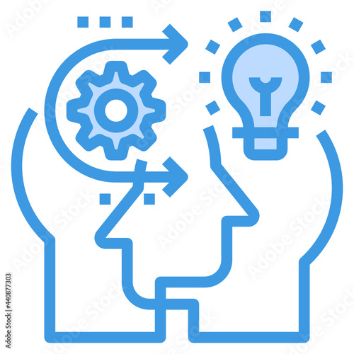 Intelligence Agent blue outline icon