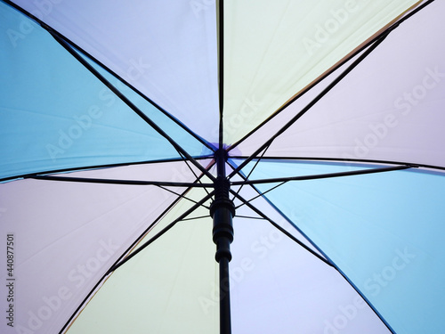 under of colorful umbrella texture