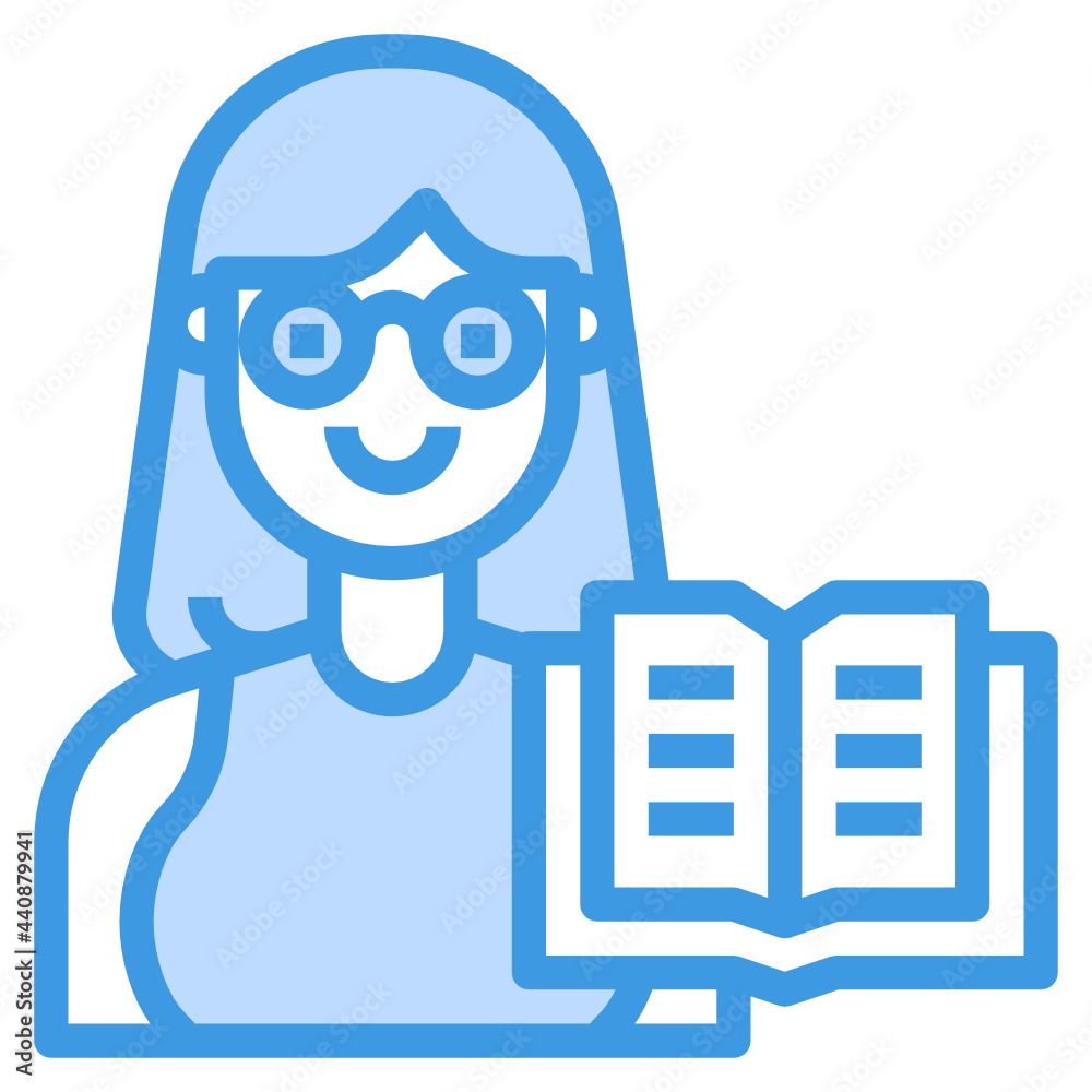 Reader blue outline icon Reader blue outline icon