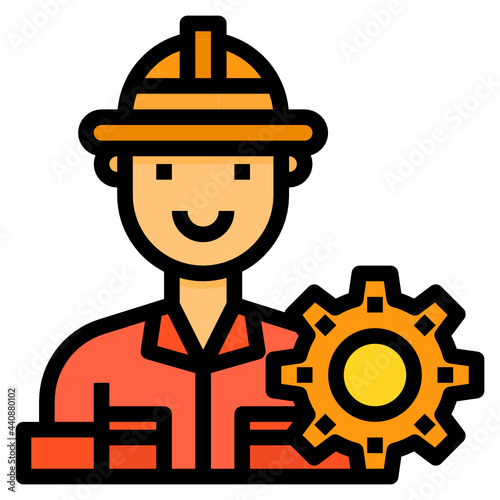 Engineer filled outline icon