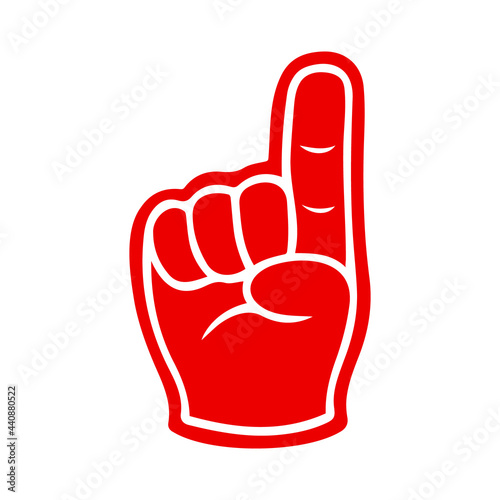 Cartoon Foam Finger Vector Illustration