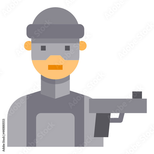 Bandit flat icon