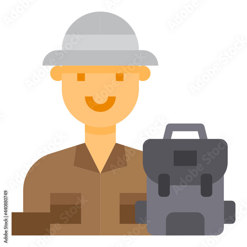 Traveller flat icon