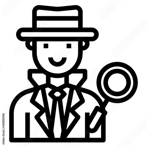 Detective outline icon