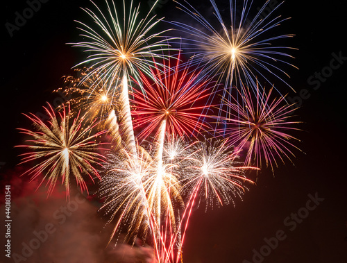  Long Exposure of Fireworks Display on 4th of July