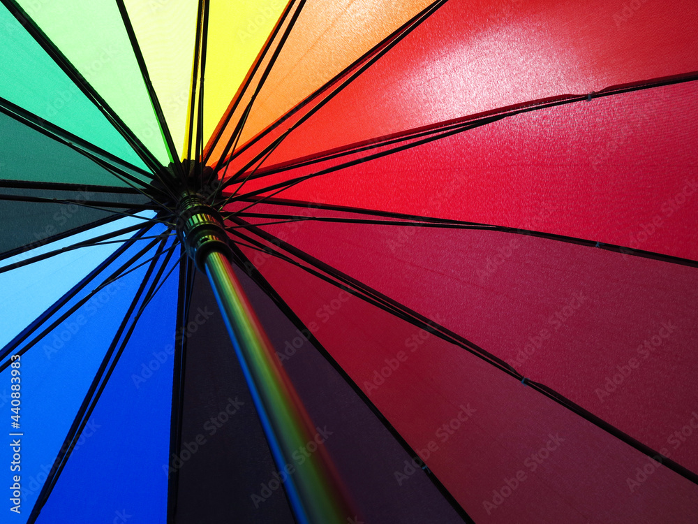 perspective of under the multicolored umbrella perspective of under the multicolored umbrella