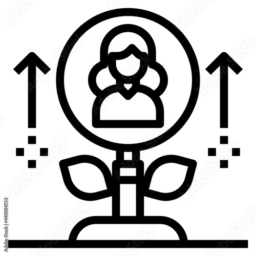 Growth outline icon