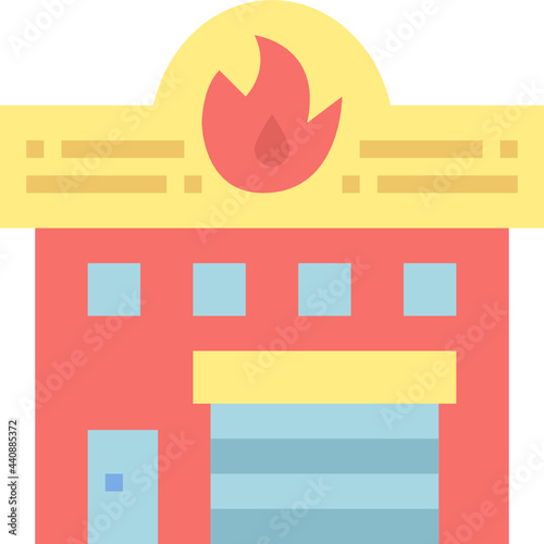 fire station flat icon