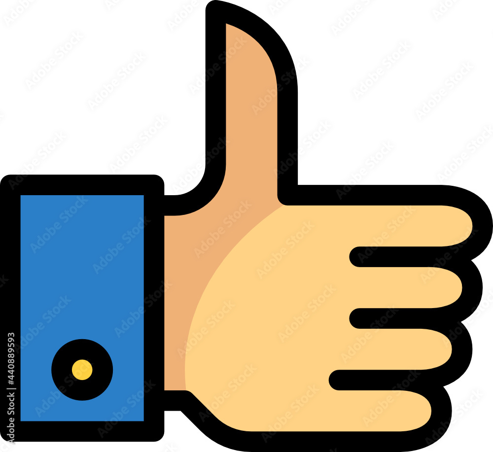 thumbs up color outline icon thumbs up color outline icon