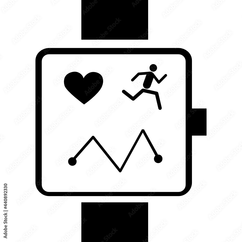 sport watch glyph icon sport watch glyph icon