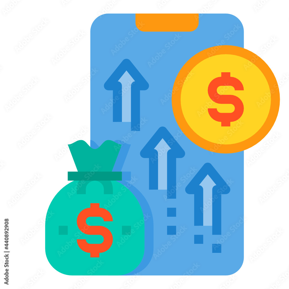 Obraz premium Earning flat icon