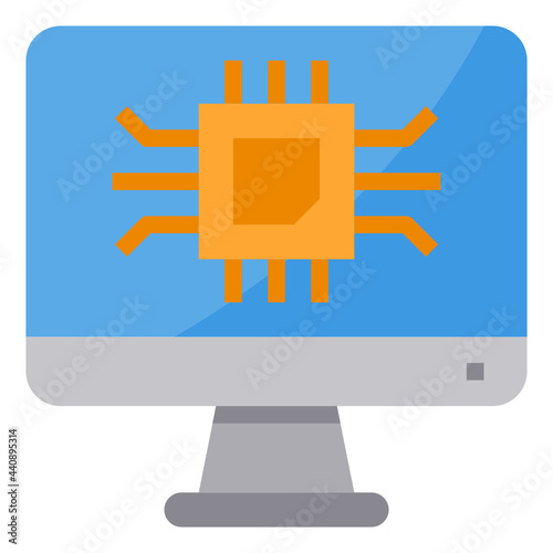 Cpu flat icon