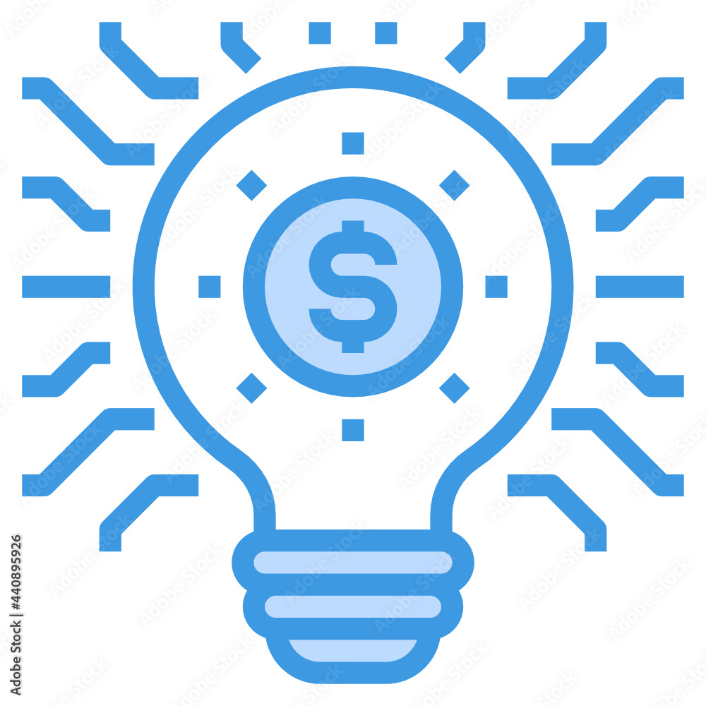 Idea blue outline icon Idea blue outline icon
