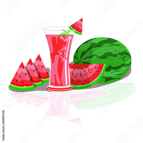 watermelon juice illustration vector drawing ilustrasi