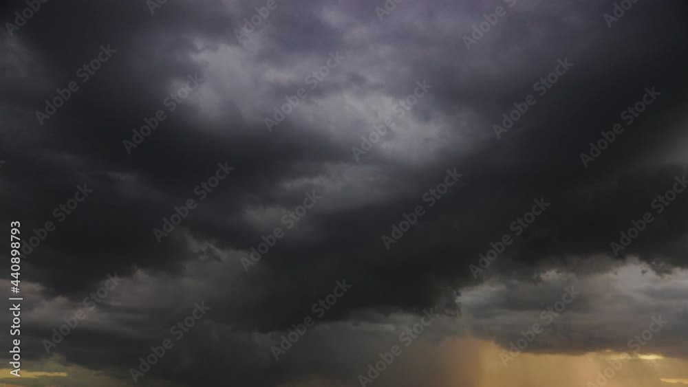 Storm Cloud at Sunset Time Lapse