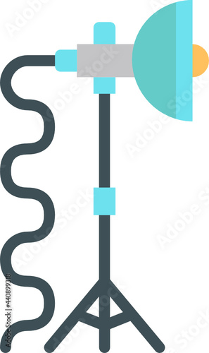 studio lighting flat icon