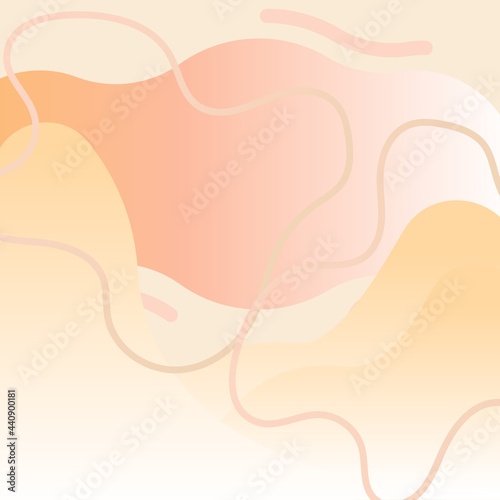 Abstract pink and beige pastel colors with line doodles background