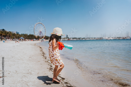 Little girl at the beach
