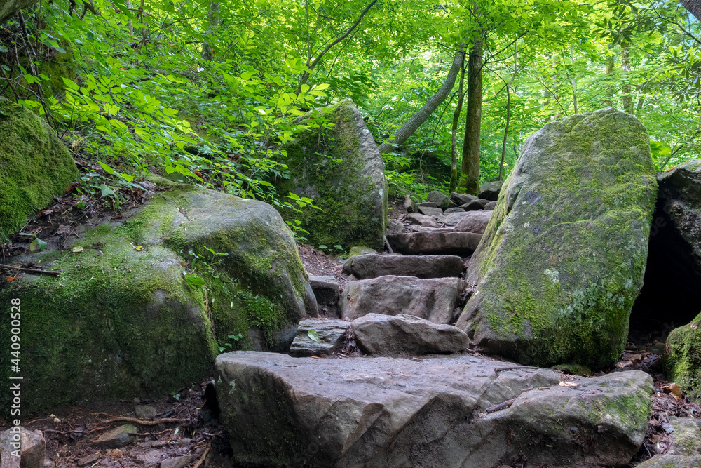 High Shoals Falls Trail, South Mountains State Park, North Carolina High Shoals Falls Trail, South Mountains State Park, North Carolina