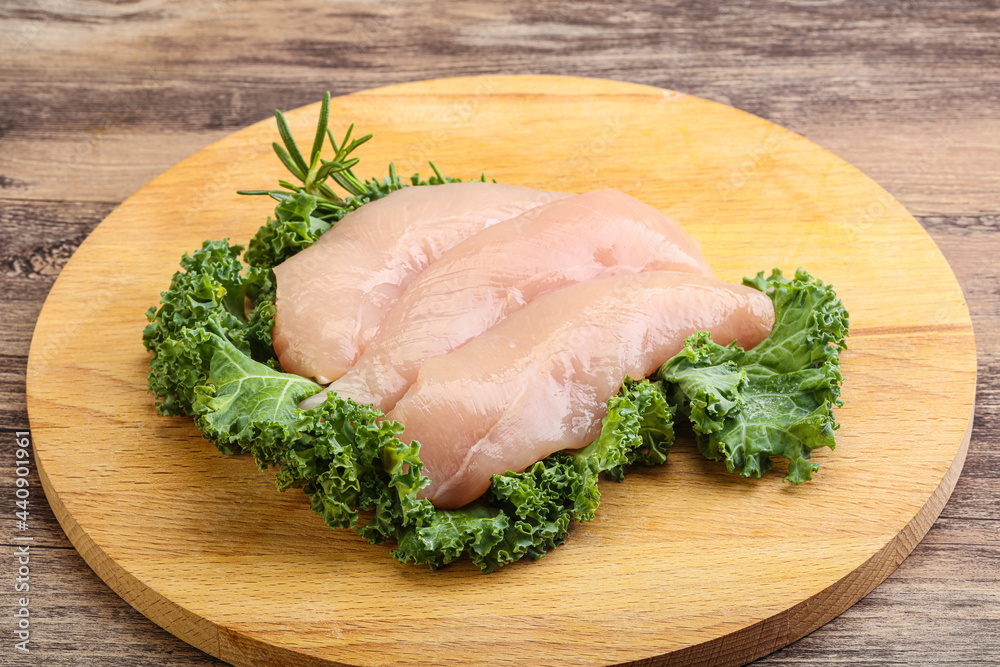 Raw small chicken fillet for cooking Raw small chicken fillet for cooking
