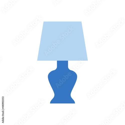 lamp light icon in color icon, isolated on white background 