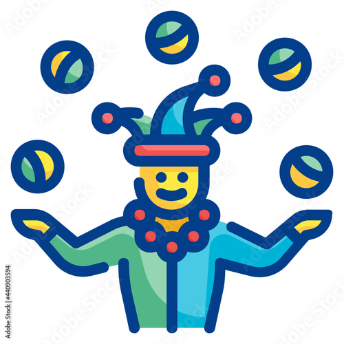 juggler line icon