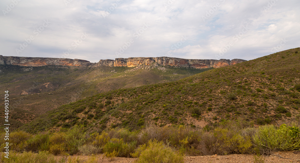 Panorama of the Gifberg seen from the Figberg Pass close to Van Rhynsdorp in the Western Cape of South Africa