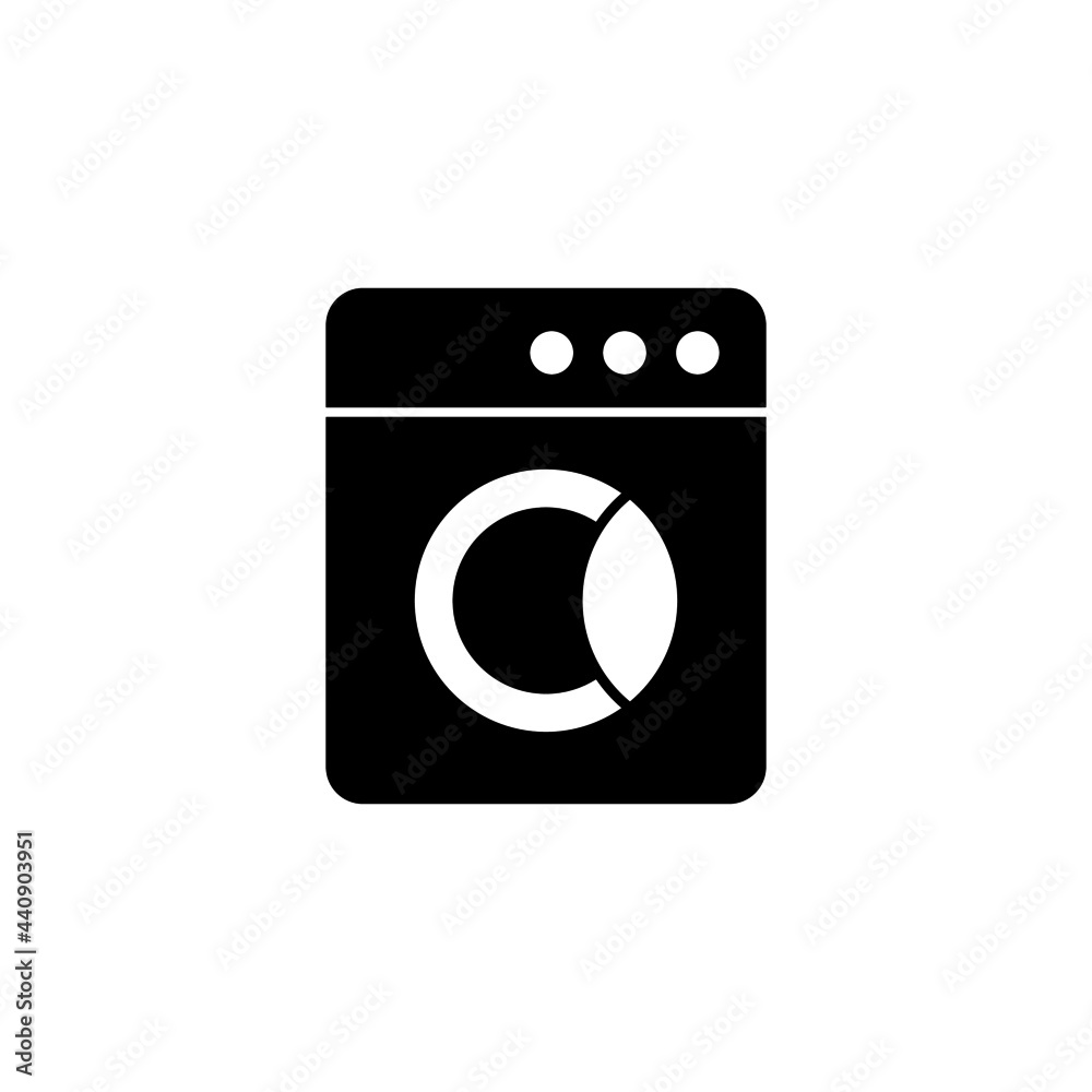 laundry machine icon in solid black flat shape glyph icon, isolated on white background laundry machine icon in solid black flat shape glyph icon, isolated on white background
