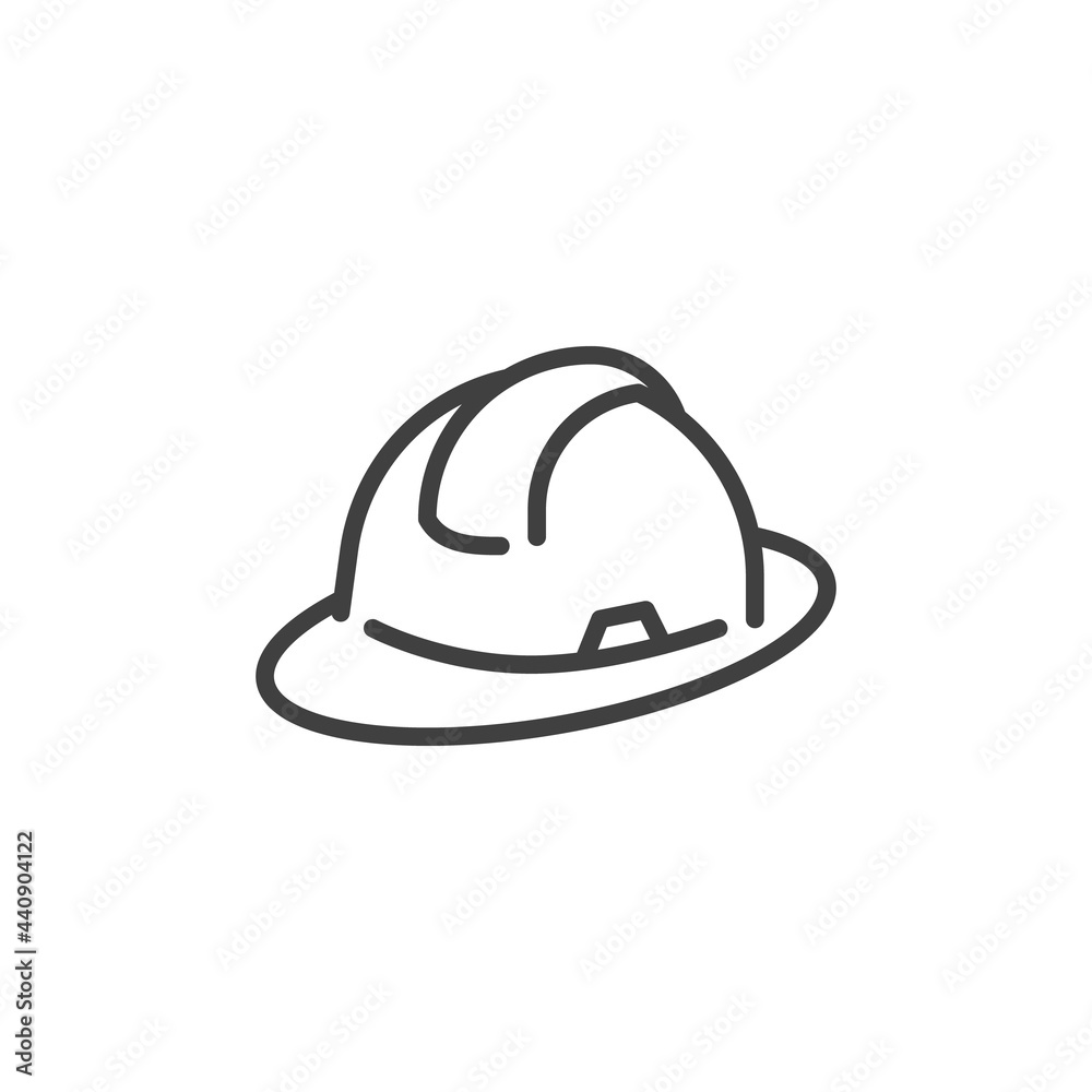 Fototapeta premium Hard hat line icon