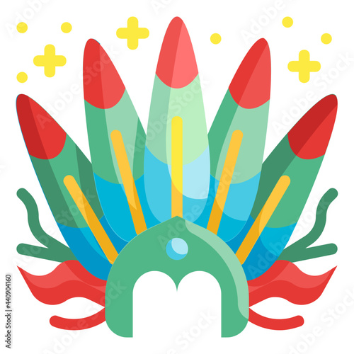 headdress flat icon