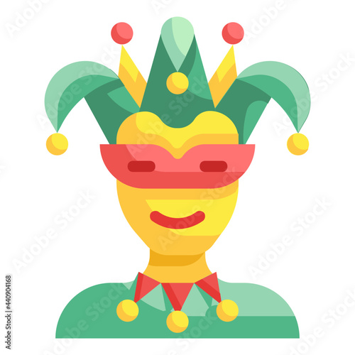 jester flat icon
