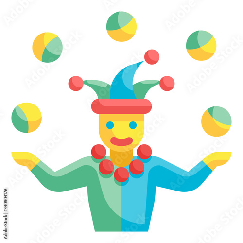 juggler flat icon