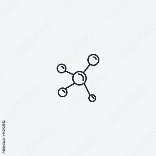 Molecule vector icon for web and design