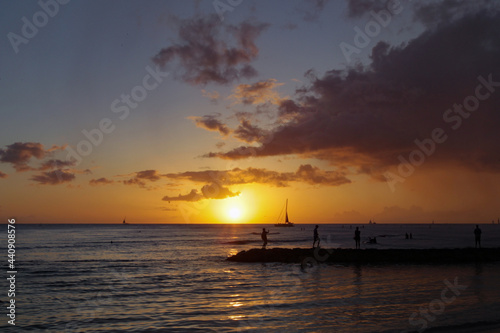 ハワイの夕焼け © 郁男 中山