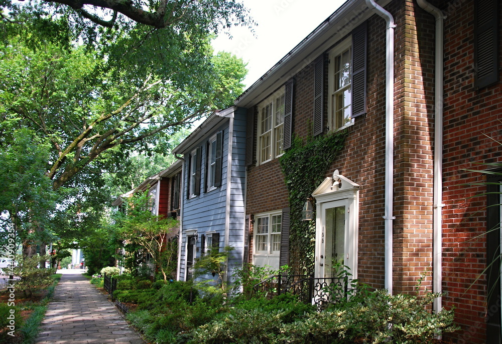 Historische Bauwerke in der Altstadt von Wilmington, North Carolina